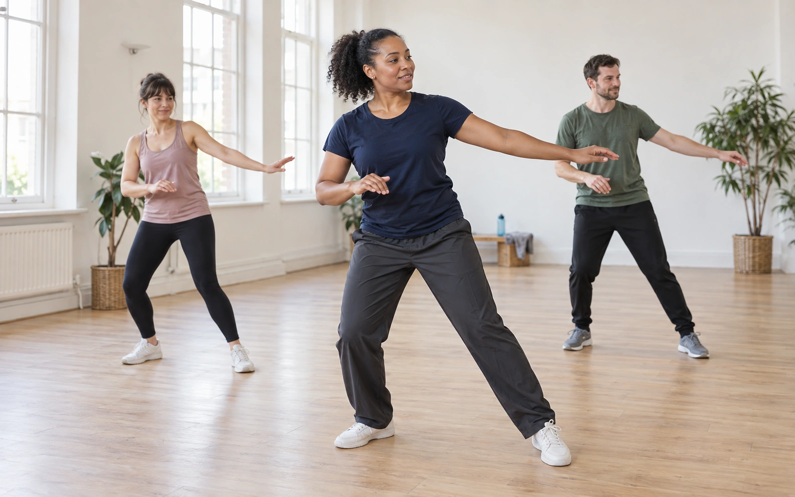 An expert demonstrating a dance movement.