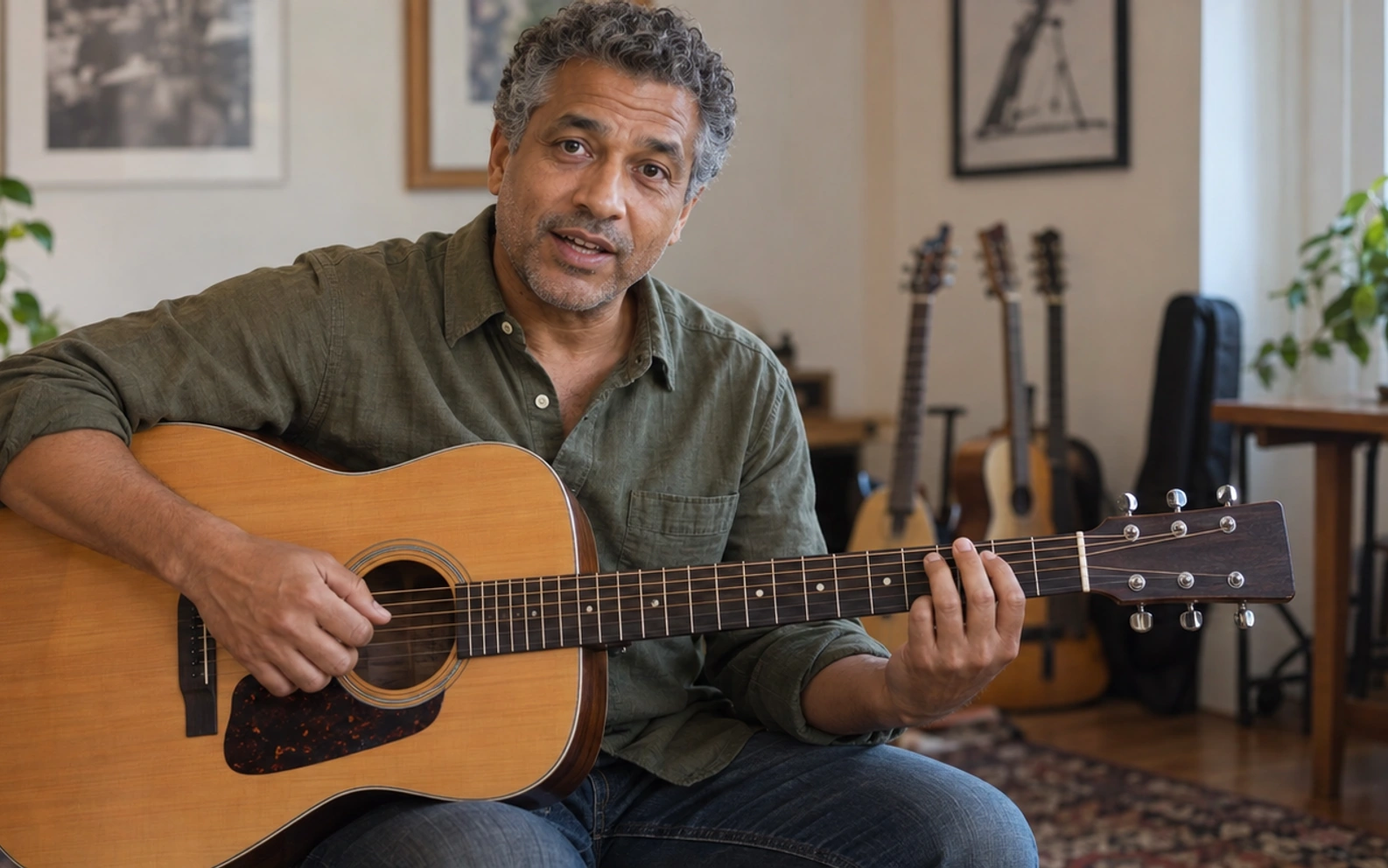 A guitar demonstration.